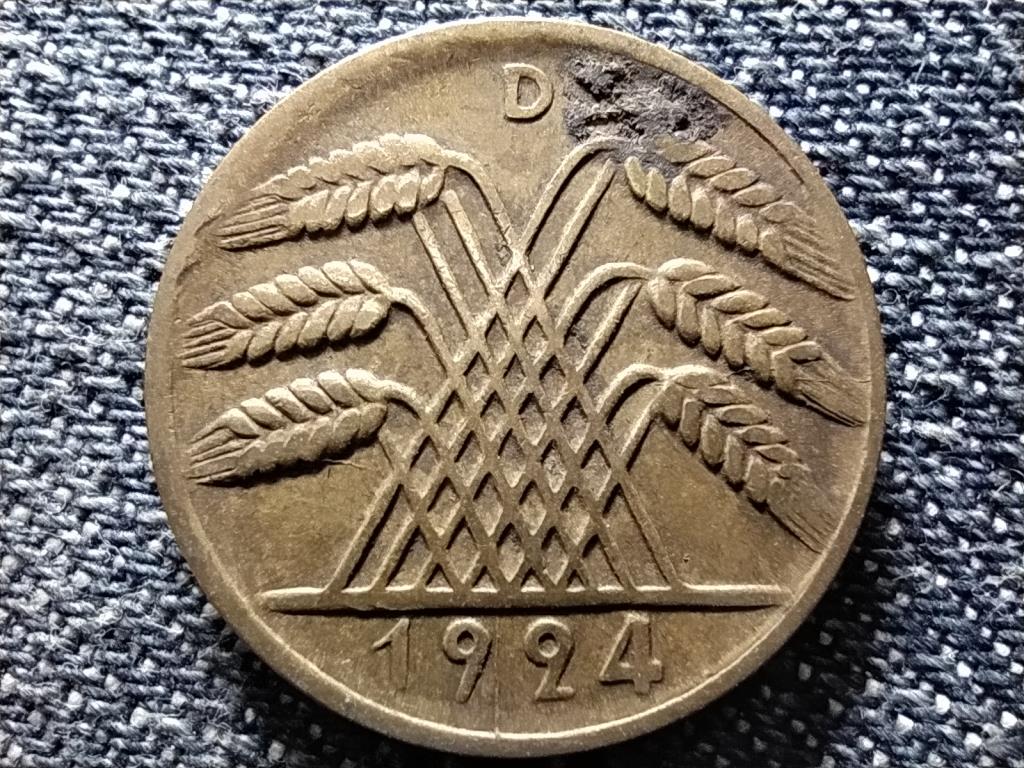 Németország Weimari Köztársaság (1919-1933) 10 Rentenpfennig 1924 D
