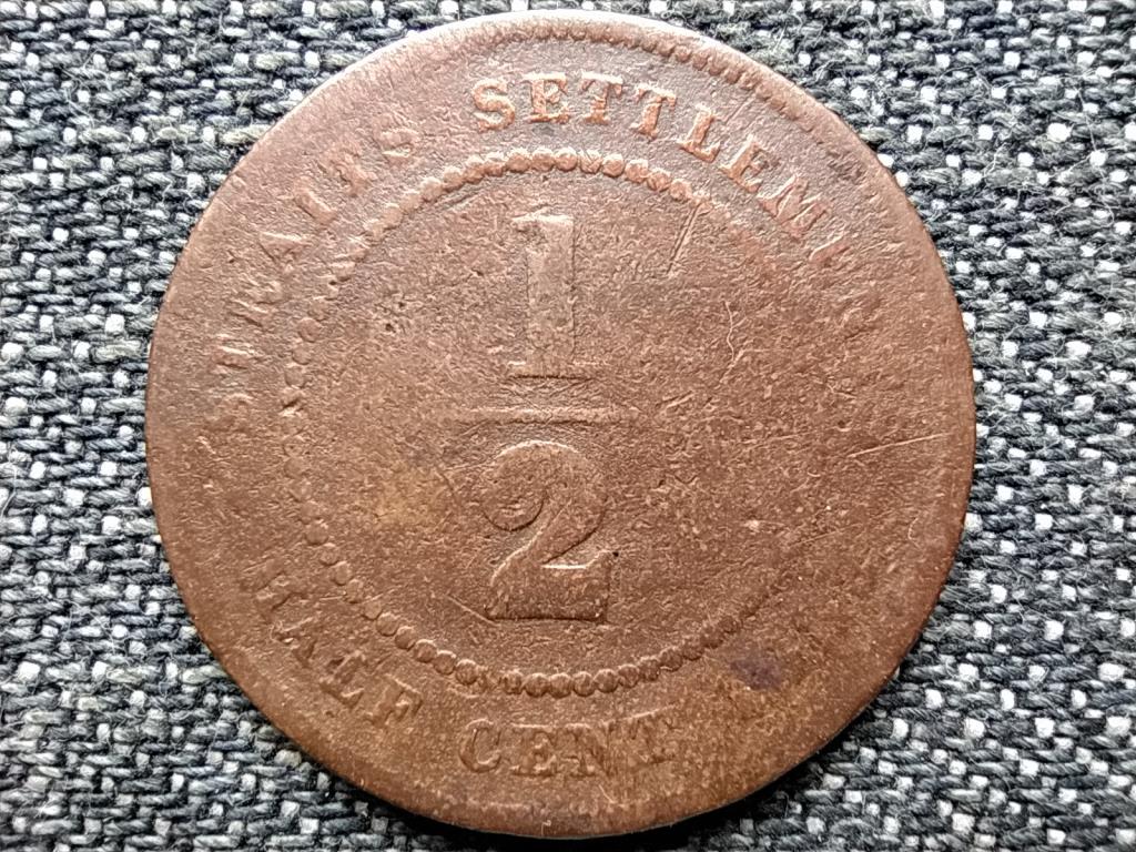 Malajzia Viktória (1837-1901) 1/2 cent 1889