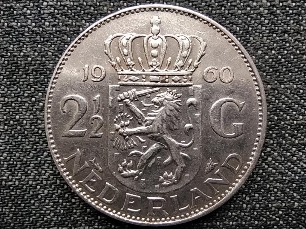 Hollandia I. Julianna (1948-1980) .720 ezüst 2 1/2 Gulden 1960