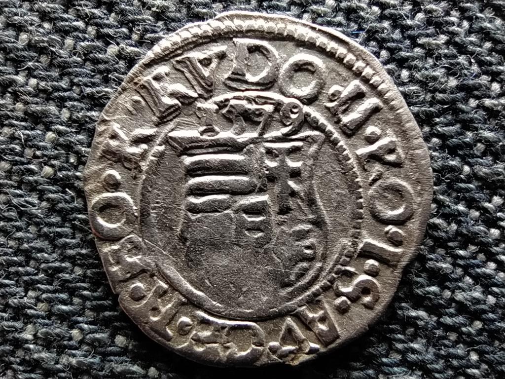 Rudolf (1576-1608) .500 ezüst 1 Dénár ÉH810 1579 KB