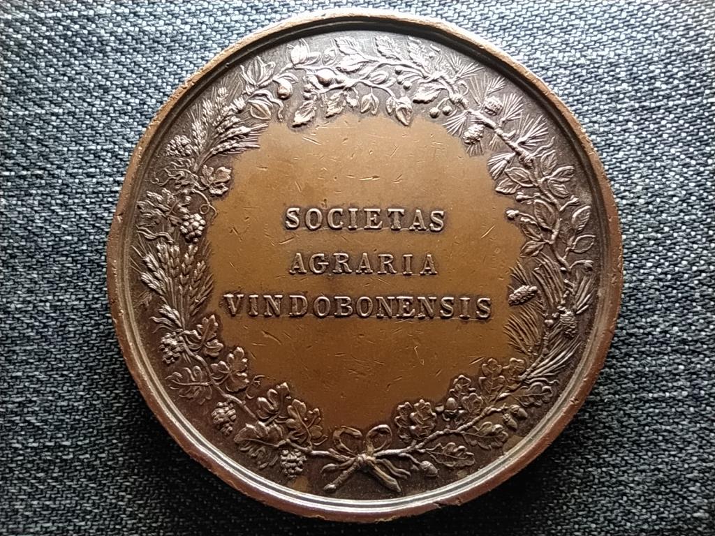 Ausztria Bécs Mezőgazdasági Társaság 56 mm bronz medál 1823