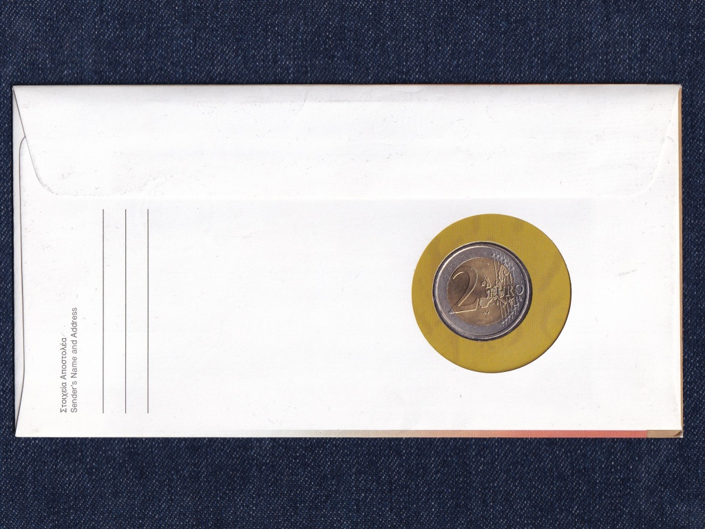 XXVIII. Olimpiai játékok 2004 Athén 2 euro emlék érem és ókori érmék bélyegen UNC