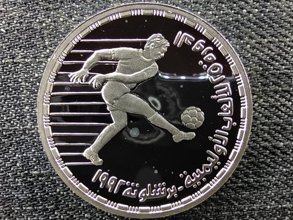 Egyiptom Nyári olimpia Barcelona focista .720 ezüst 5 Font 1992 PP