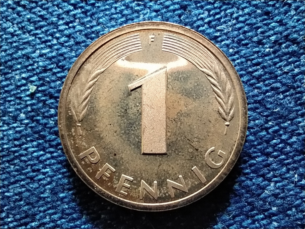 Németország NSZK (1949-1990) 1 Pfennig 1989 F PP ritkább tükörfényes veret!