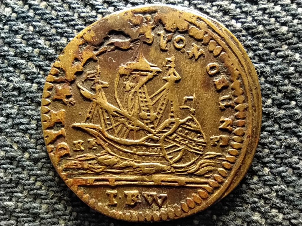 Németország XV. Lajos Nürnberg 1732 történelmi zseton 19,2mm