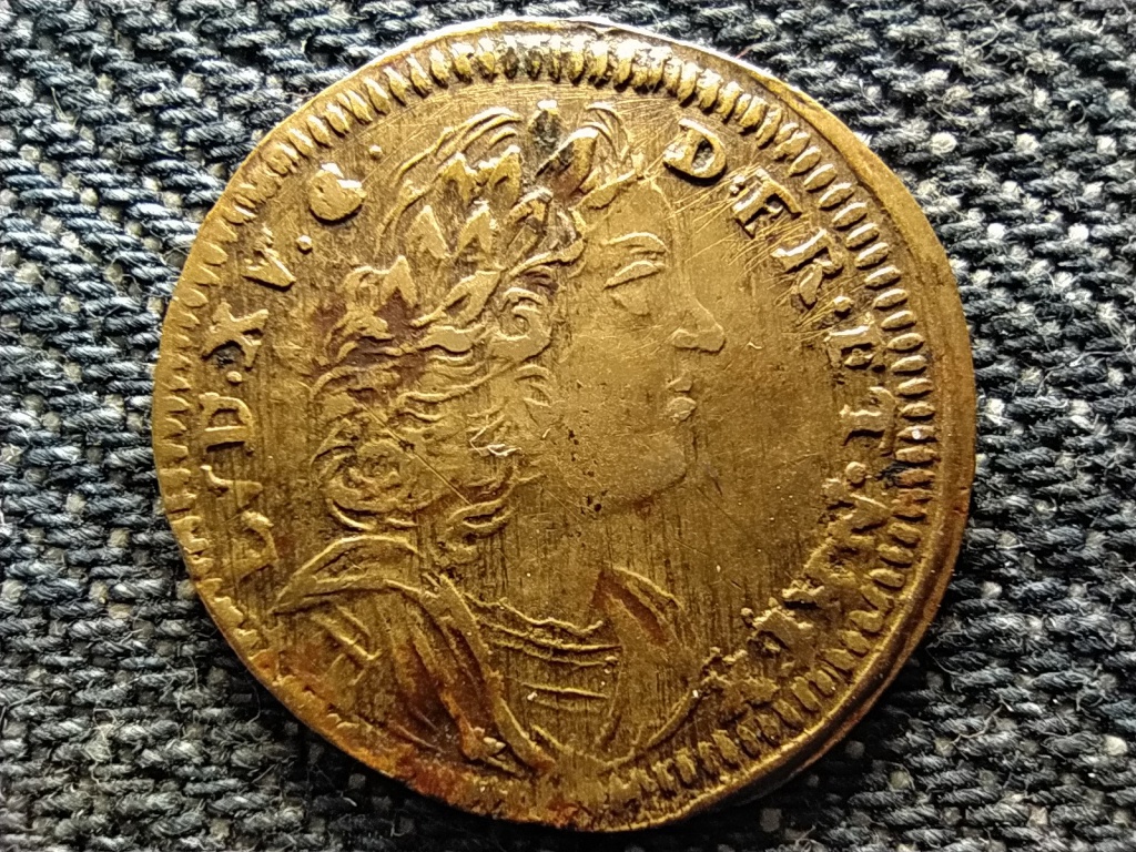 Németország XV. Lajos Nürnberg 1732 történelmi zseton 19,2mm