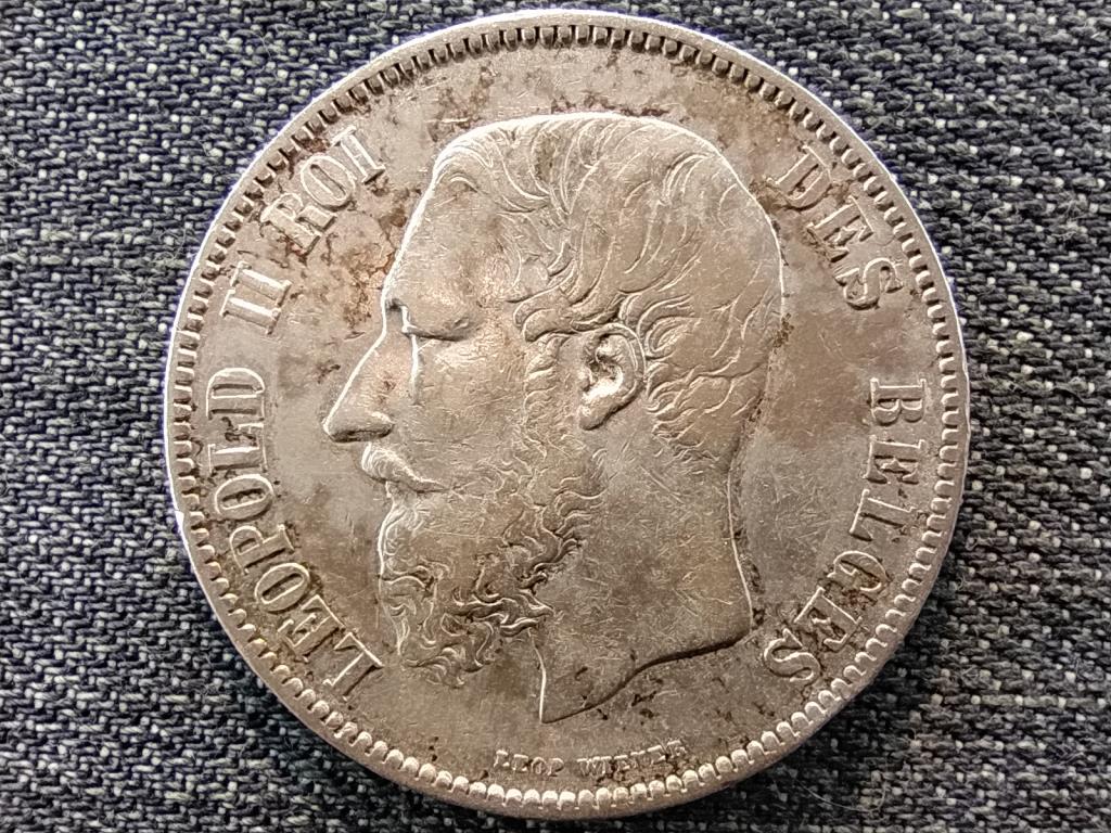 Belgium II. Lipót (1865-1909) .900 ezüst 5 Frank 1871