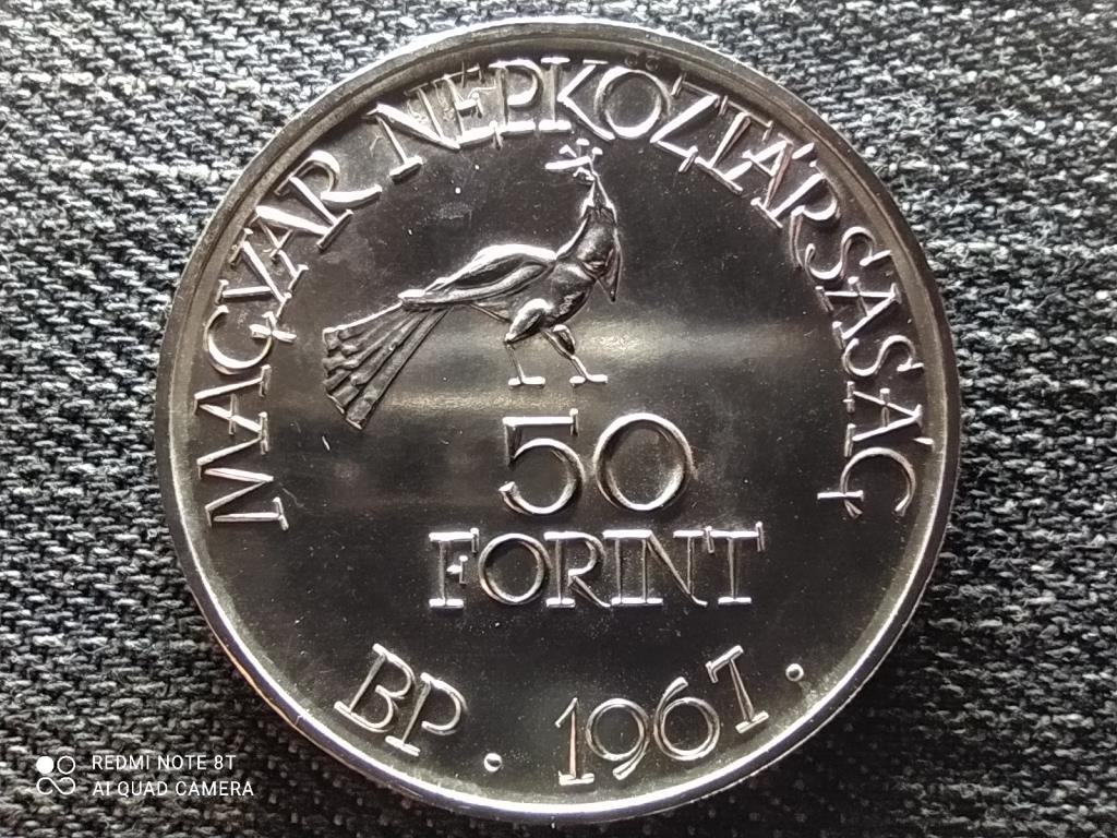 Kodály Zoltán emlékérme-sorozat .750 ezüst 50 Forint 1967 BP BU