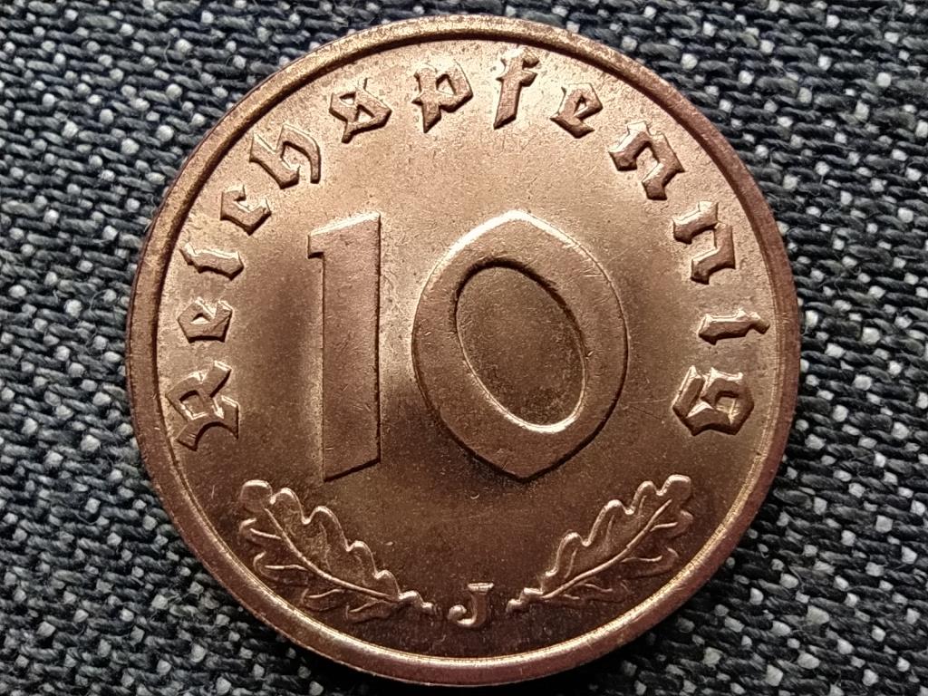 Németország Horogkeresztes 10 birodalmi pfennig 1938 J