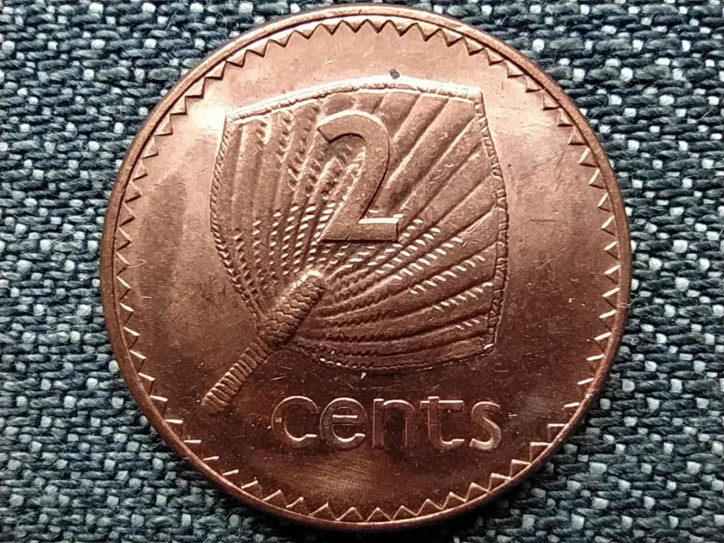 Fidzsi-szigetek II. Erzsébet legyező 2 cent 1990