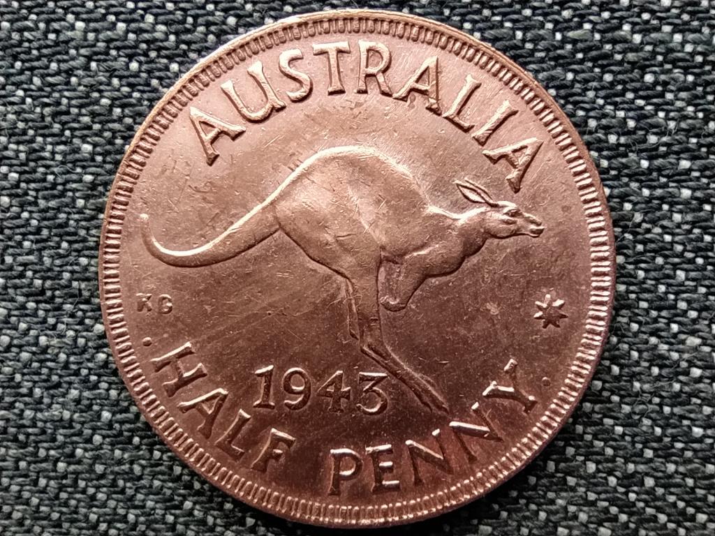 Ausztrália VI. György (1936-1952) 1/2 Penny 1943 l