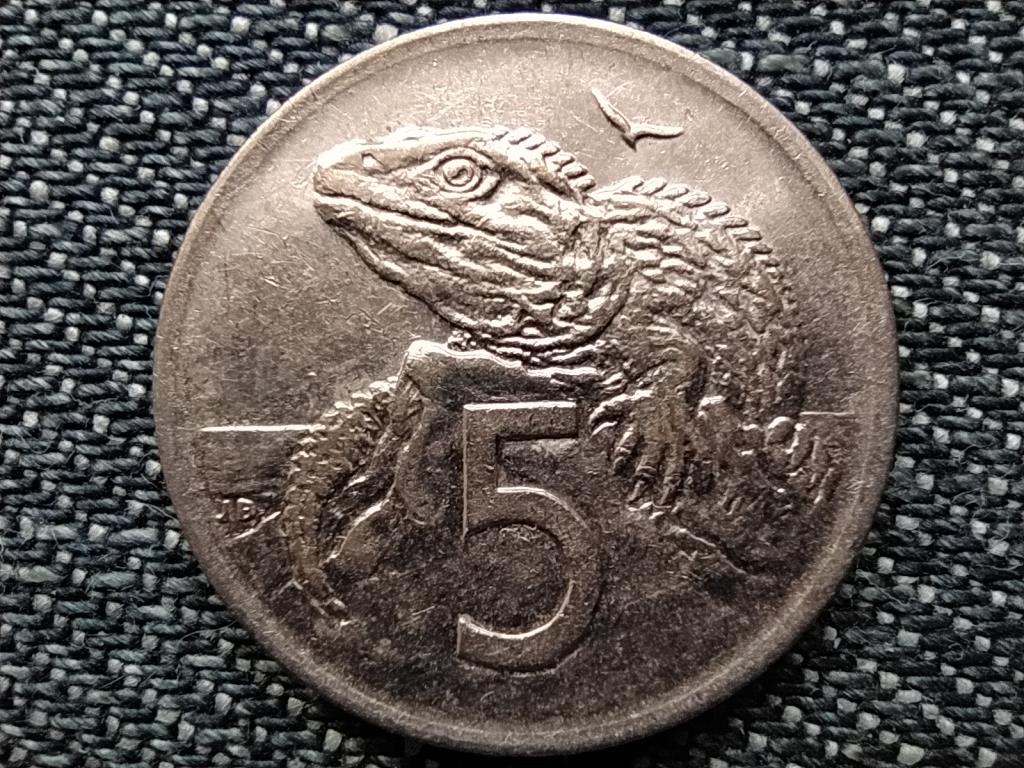 Új-Zéland II. Erzsébet Hidasgyík 5 Cent 1971