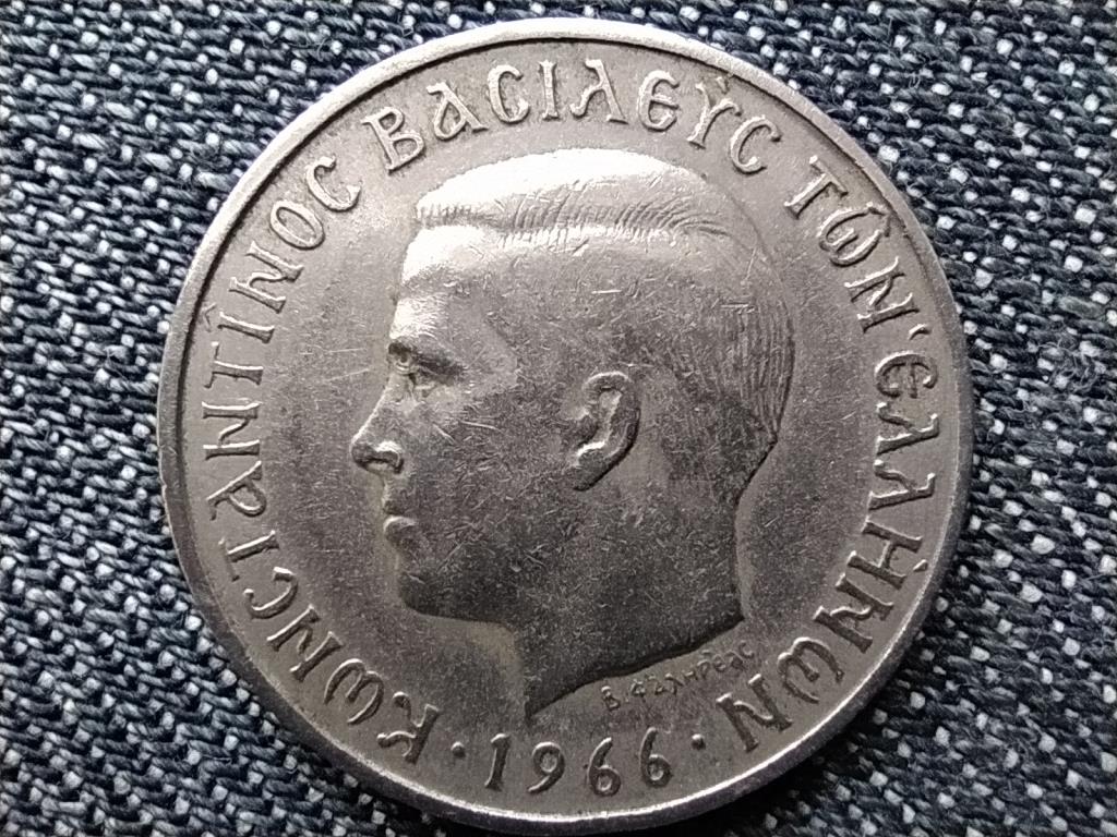 Greece Constantine II (1964-1973) 2 Drachmai Coin 1966