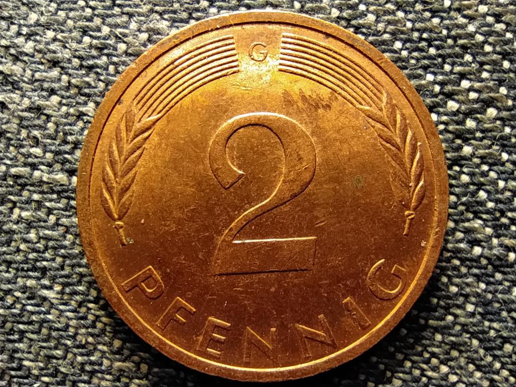 Németország NSZK (1949-1990) 2 Pfennig 1974 G