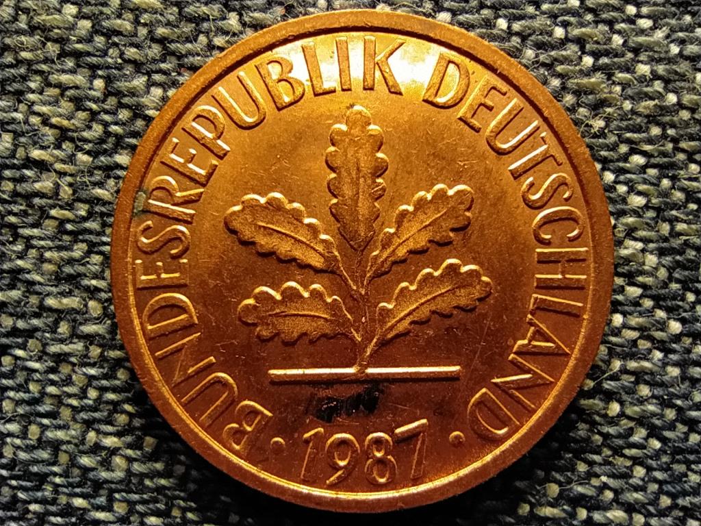 Németország NSZK (1949-1990) 1 Pfennig 1987 F
