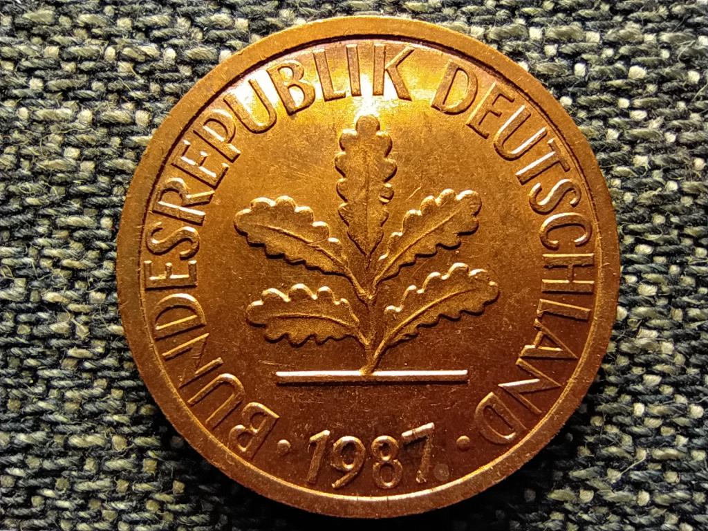 Németország NSZK (1949-1990) 1 Pfennig 1987 G
