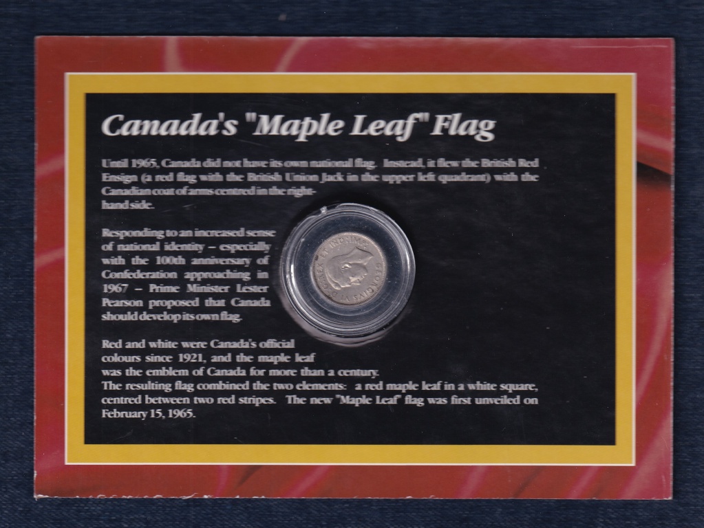 Kanada 20. századi történelme hód 5 cent 1942 + juharfalevél bélyeg 1965 szett