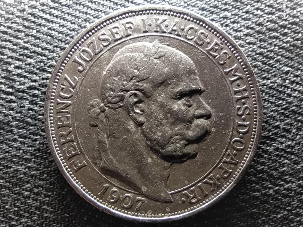 Ferenc József koronázás .900 ezüst 5 Korona 1907 KB