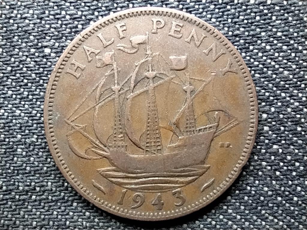 Anglia VI. György 1/2 Penny 1943