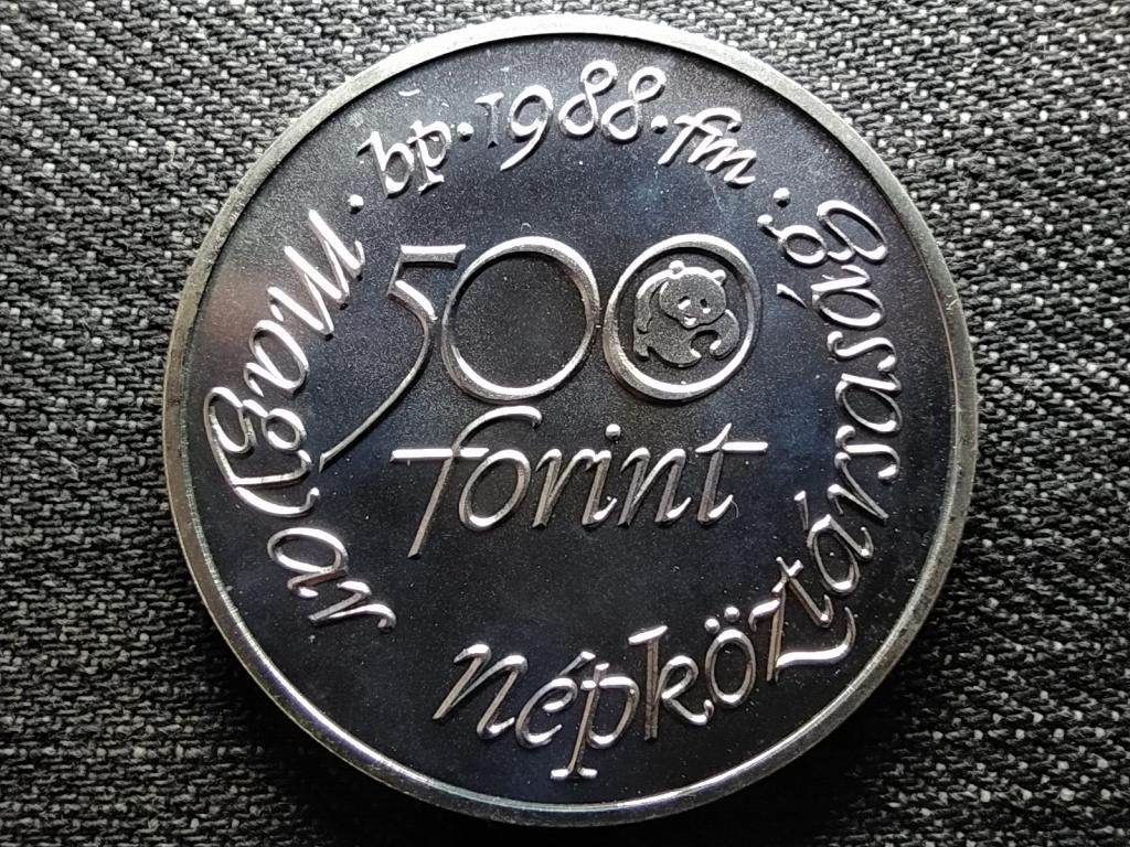 25 éves a Világ Vadvédelmi Alap .900 ezüst 500 Forint 1988 BP BU
