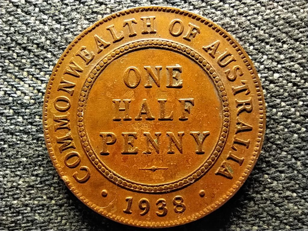 Ausztrália VI. György (1936-1952) 1/2 Penny 1938