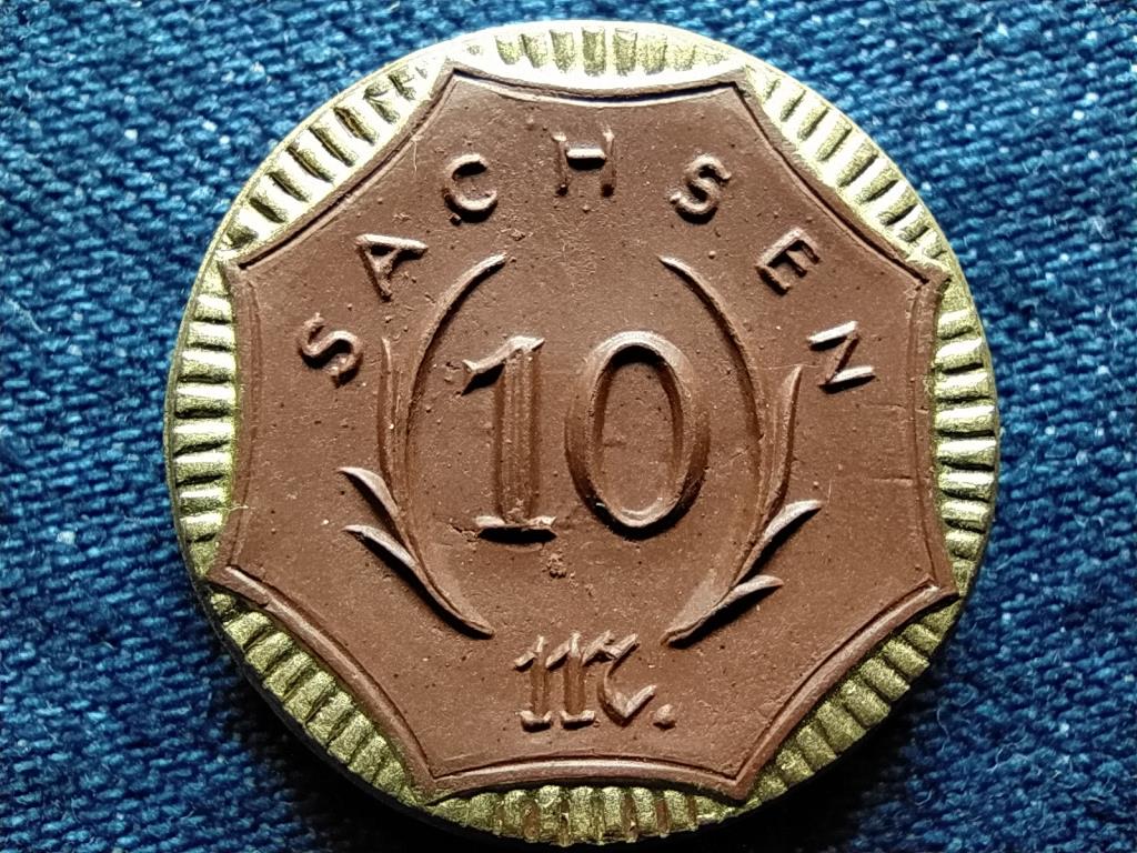 Németország Szászország 10 Márka szükségpénz 1921