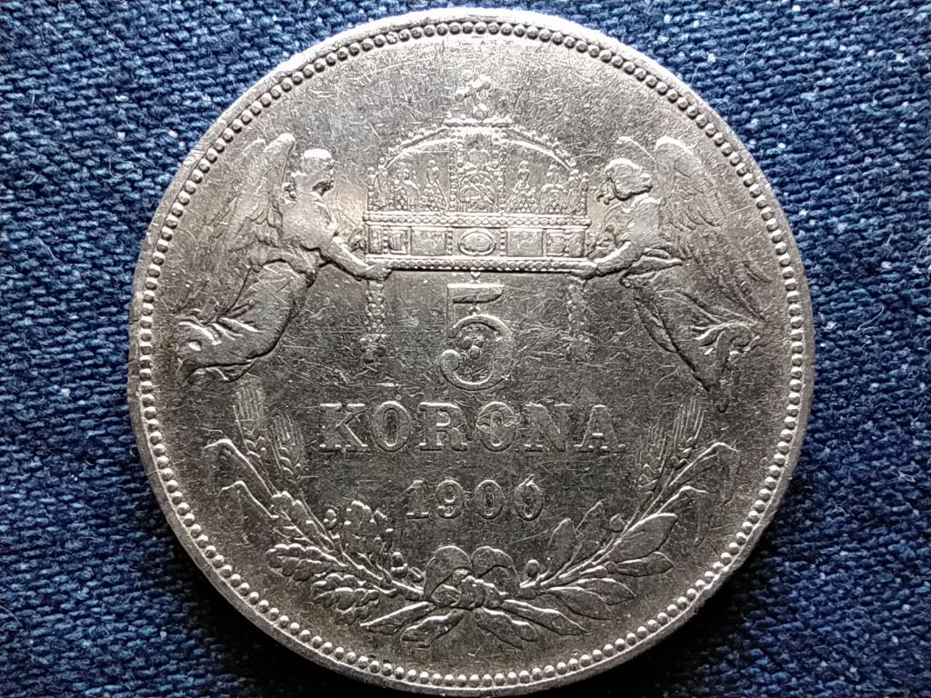 Ferenc József (1848-1916) .900 ezüst 5 Korona 1900 KB