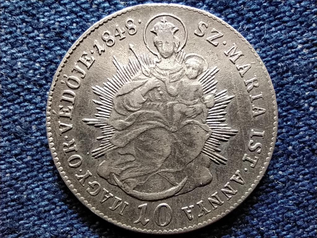 Szabadságharc .500 ezüst 10 Krajcár 1848 KB
