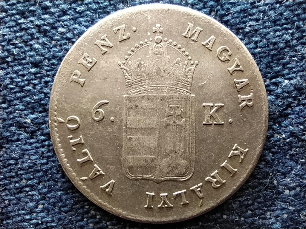 Szabadságharc ezüst 6 Krajcár 1849 NB