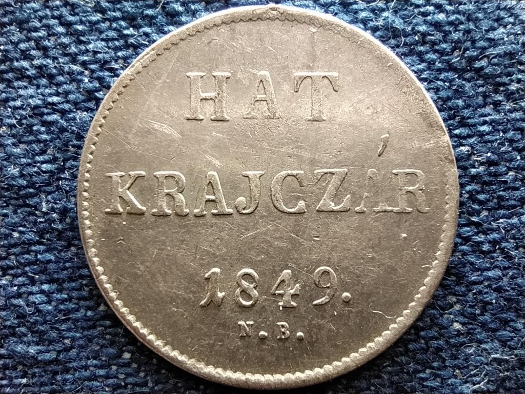Szabadságharc ezüst 6 Krajcár 1849 NB