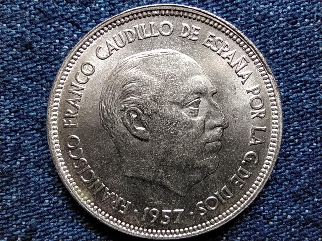 Spanyolország Francisco Franco (1936-1975) 25 Peseta 1957 1964 aUNC