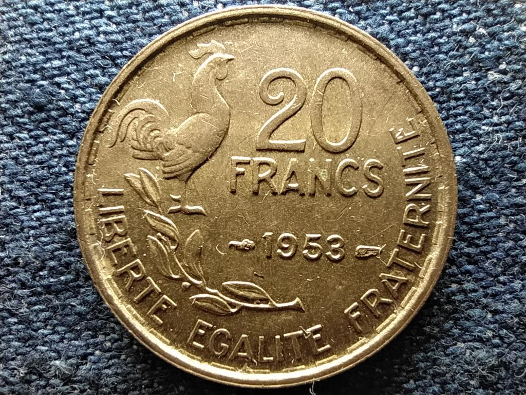 Franciaország Negyedik Köztársaság (1945-1958) 20 frank 1953