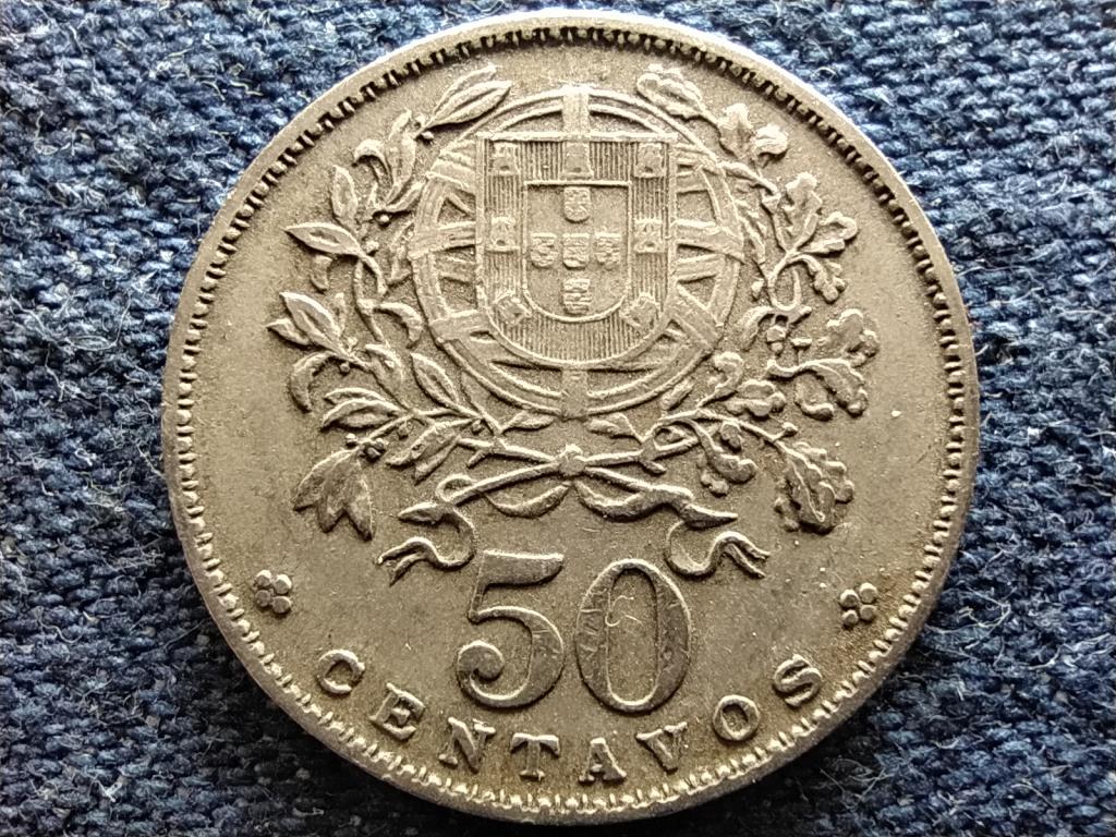 Portugália réz-nikkel 50 Centavos 1964