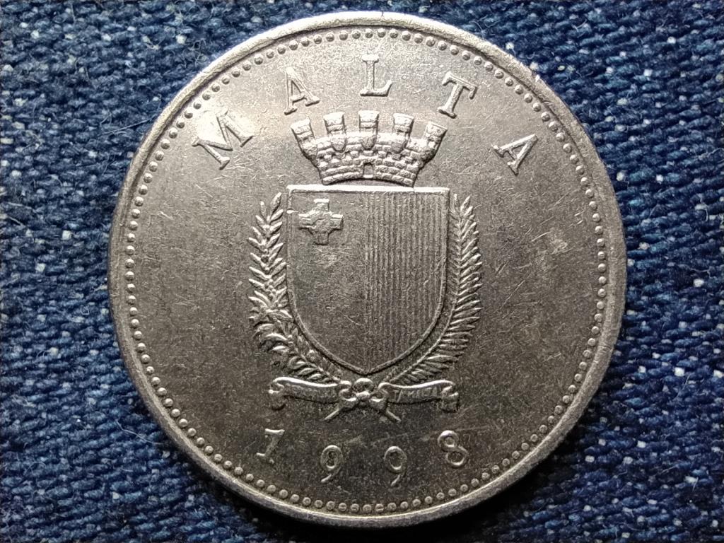 Málta nagy aranymakrahal 10 cent 1998