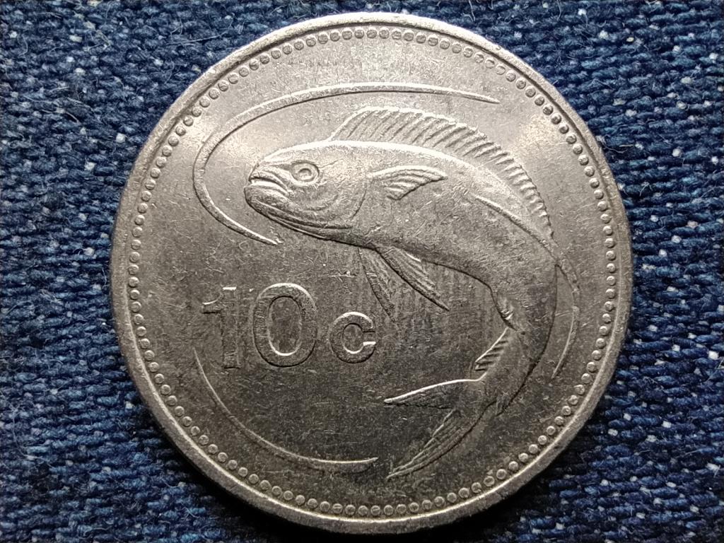 Málta nagy aranymakrahal 10 cent 1998