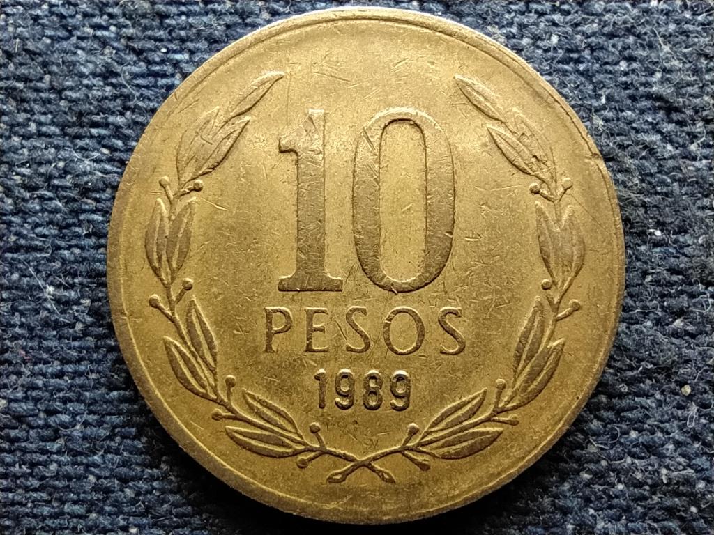 Chile Köztársaság (1818-0) 10 Peso 1989 So 