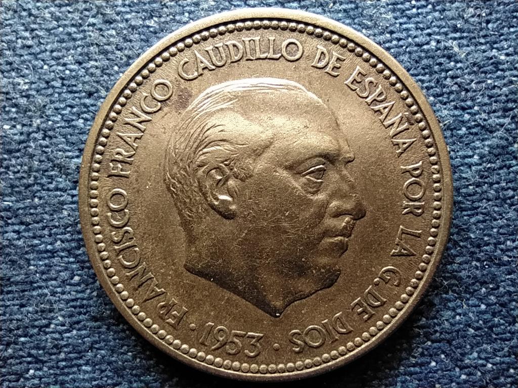 Spain Francisco Franco (1936-1975) 2 1/2 Pesetas Coin 1953 1954