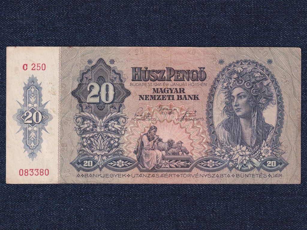 Háború előtti sorozat (1936-1941) 20 Pengő bankjegy 1941