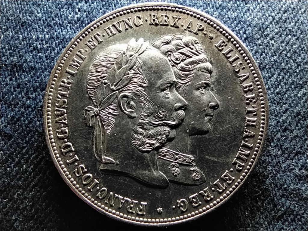 Ausztria Ferenc József és Sissy házassági évforduló .900 ezüst 2 Forint 1879