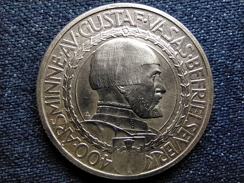 Svédország I. Gusztáv felszabadító hadjáratának 400. évfordulója .800 ezüst 2 Koro