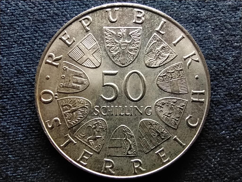 Ausztria 300 éves az Innsbrucki Egyetem .900 ezüst 50 Schilling 1970 