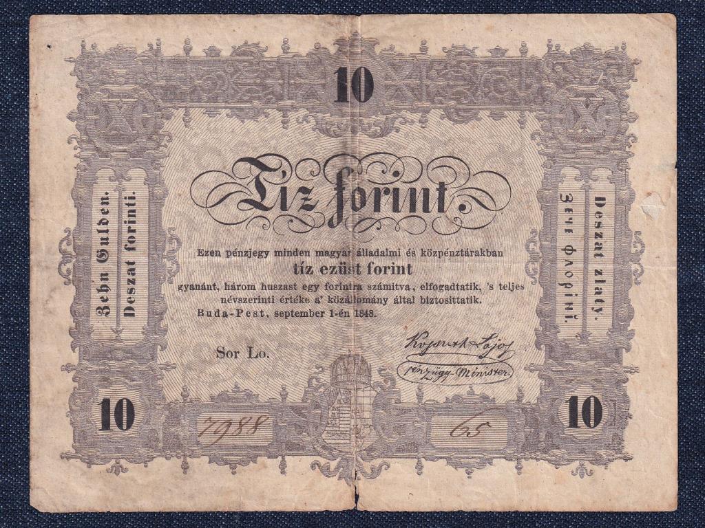 Szabadságharc (1848-1849) Kossuth bankó 10 Forint bankjegy 1848