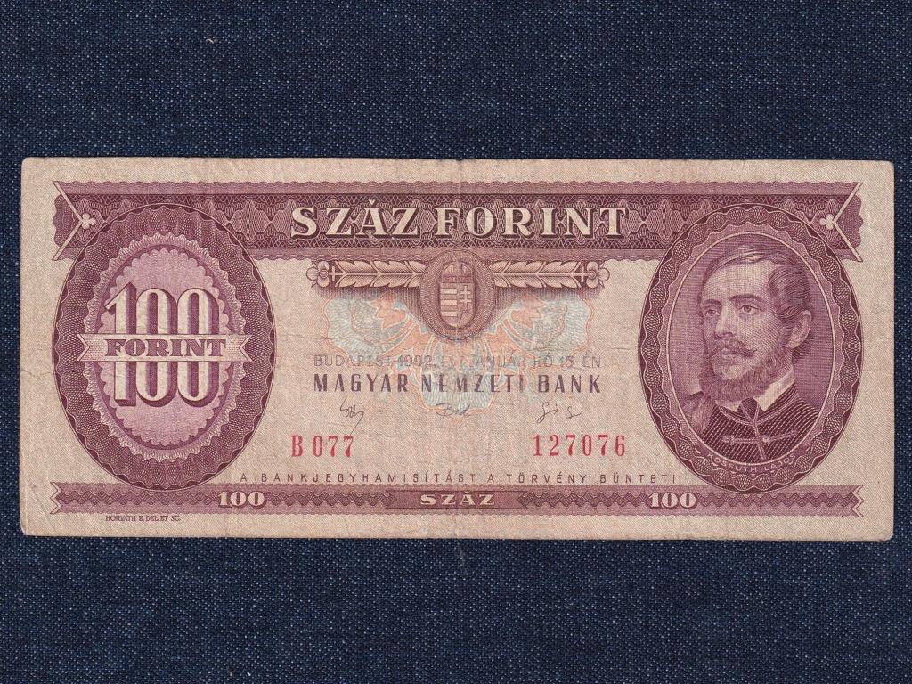 Harmadik Köztársaság (1989-napjainkig) 100 Forint bankjegy 1992