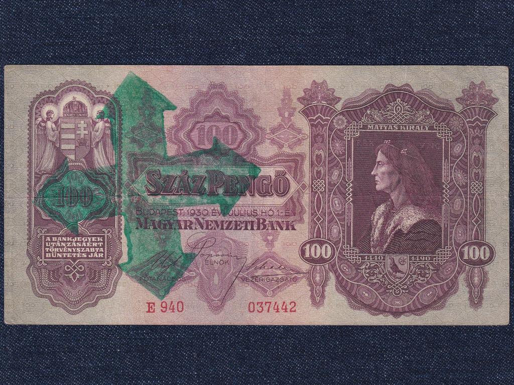 Második sorozat (1927-1932) nyilaskeresztes 100 Pengő bankjegy 1930