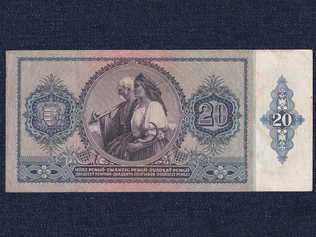 Háború előtti sorozat (1936-1941) nyilaskeresztes 20 Pengő bankjegy