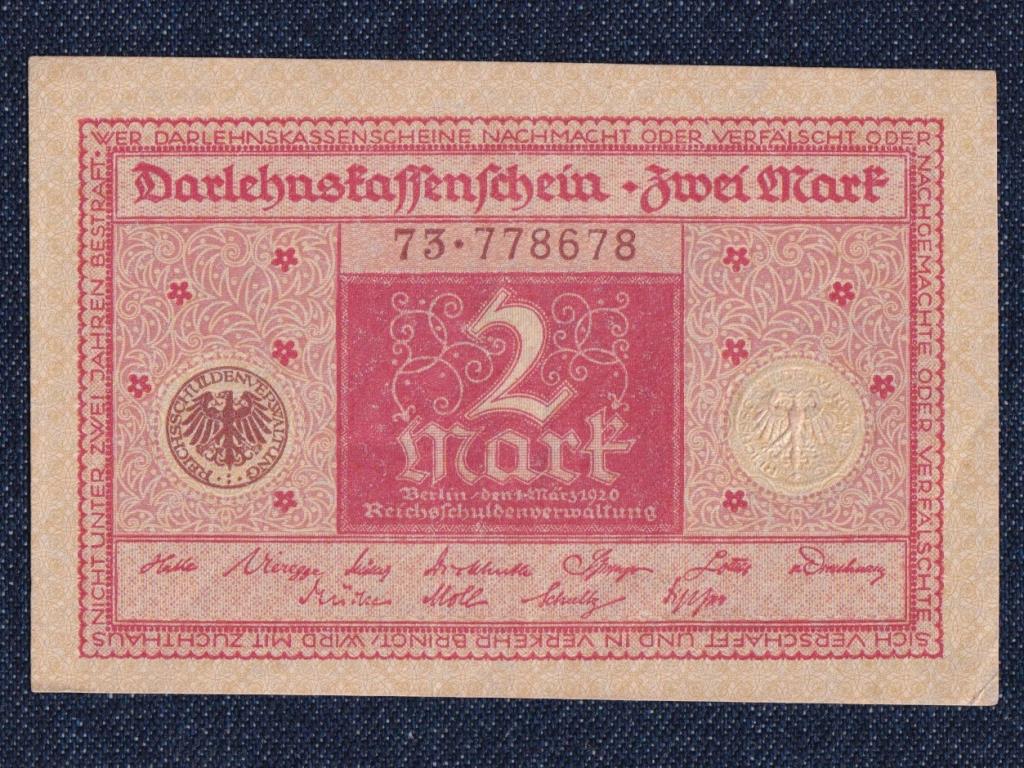 Németország Weimari Köztársaság (1919-1933) 2 Márka bankjegy 1920