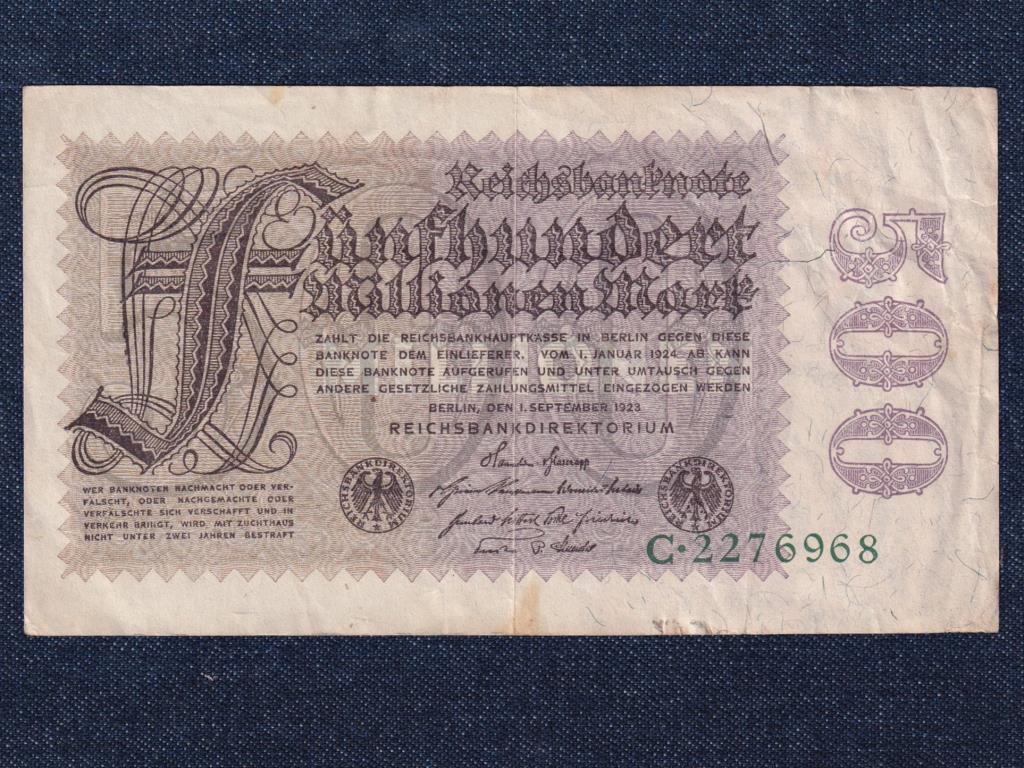 Németország Weimari Köztársaság (1919-1933) 500 millió Márka bankjegy 1923