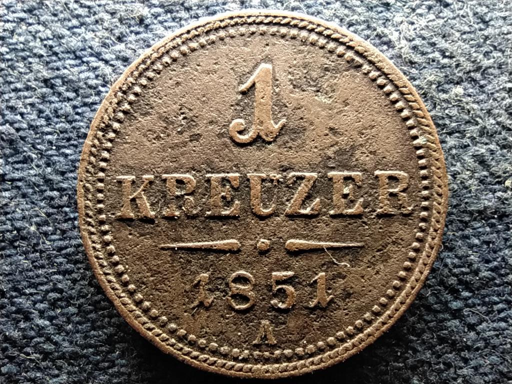 Ausztria Ferenc József 1 Krajcár 1851 A