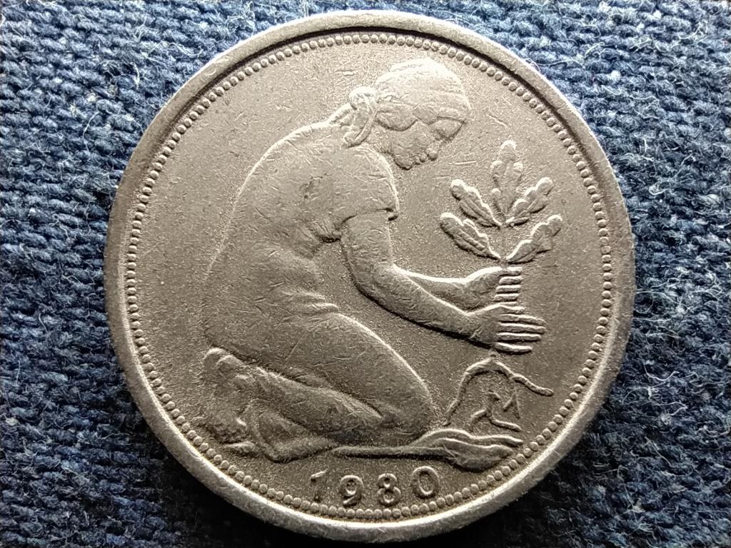 Németország NSZK (1949-1990) 50 Pfennig 1980 D