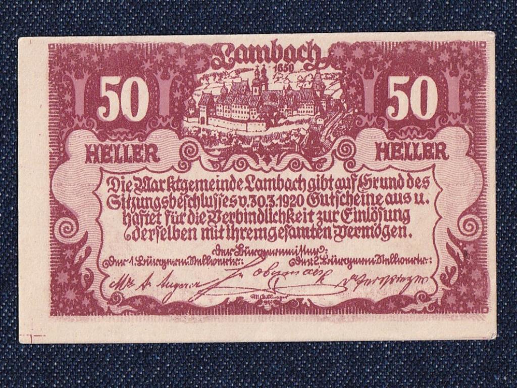 Ausztria Lambach 50 heller szükségpénz 1920